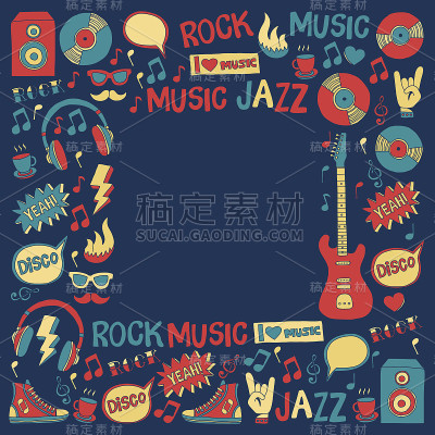 音乐涂鸦向量集