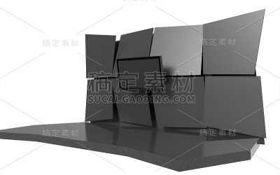 白色背景上的Booth