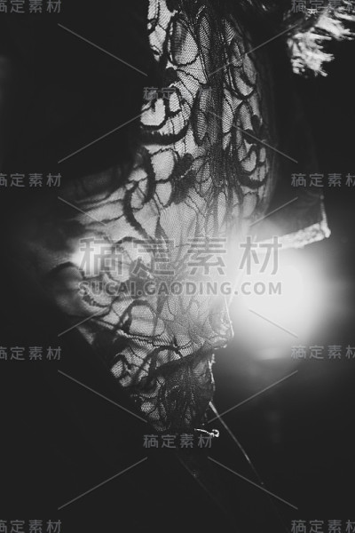 美丽的派对礼服-黑色派对礼服的后视图