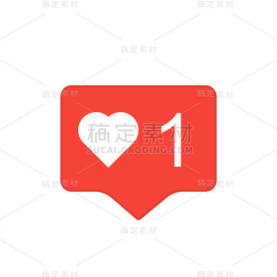 红色就像孤立的图标。向量等标志。
