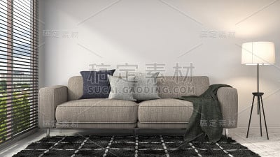 室内用沙发。三维演示