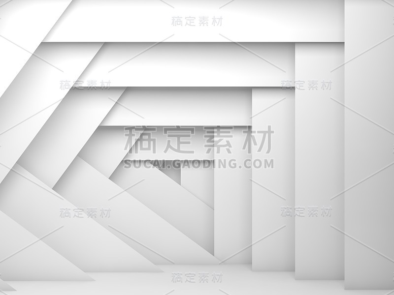 数字3d内部与白色框架模式