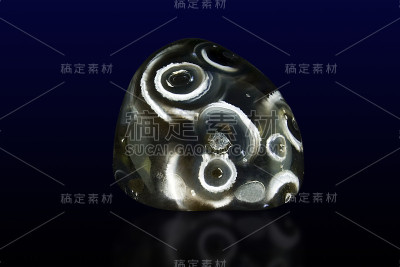 天然抛光玛瑙黑白相间