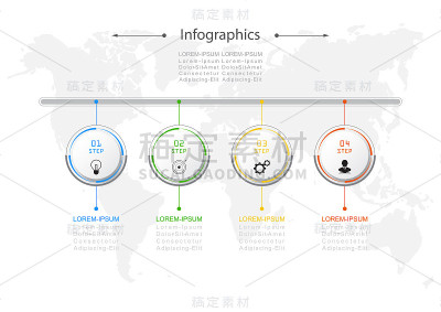 Infographic design vector Business concept steps o