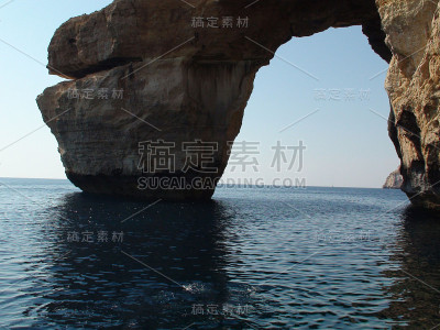 欧洲马耳他共和国戈佐岛的蔚蓝之窗