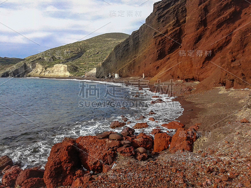 红海滩,圣托里尼岛,希腊