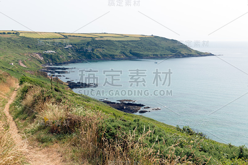 从Whitsand湾到Rame Head Cornwall的海岸线