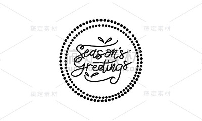 季节的问候模板向量