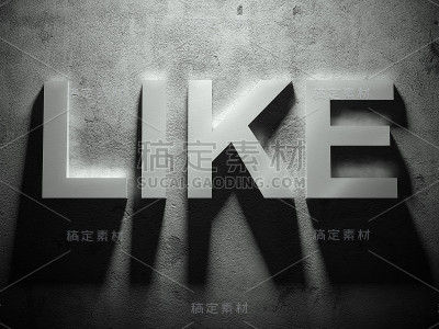 就像带阴影的文字，文字