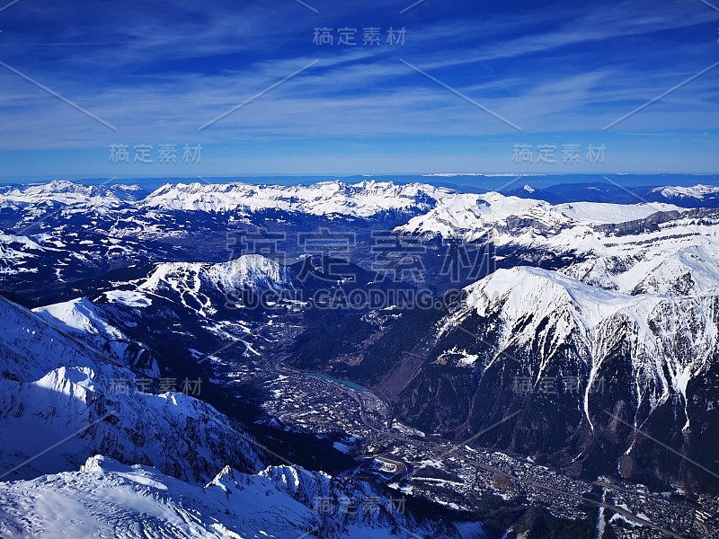 Chamonix Aiguille du midi法国勃朗山山脉滑雪滑雪单板滑雪