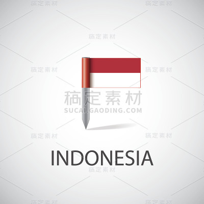 印尼国旗胸针