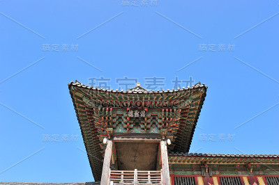 韩国庆州八宫寺的建筑风格。