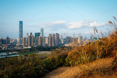 中国深圳的日落
