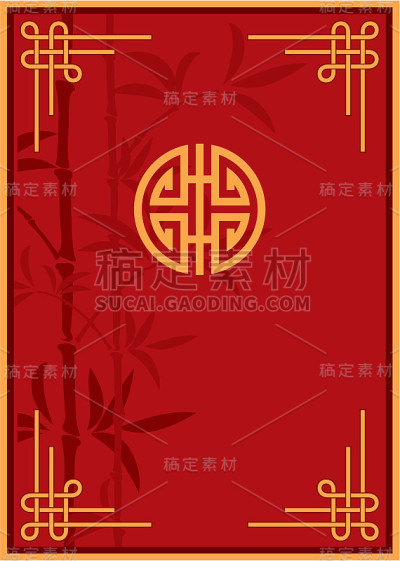 中国-东方-框架和设计元素