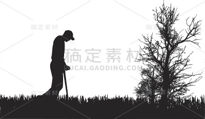 矢量剪影的人
