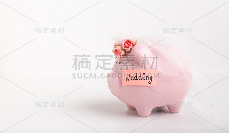 婚姻是贴在猪身上的。为婚礼存钱