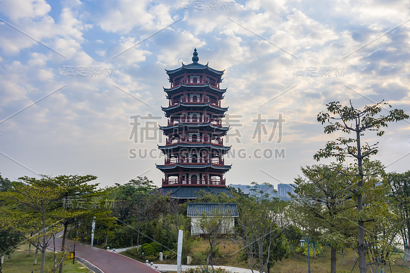 华阳湖湿地公园风景，东莞，广东，中国