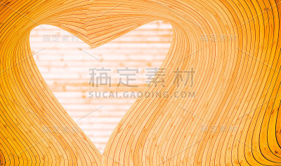由木曲线制成心形。