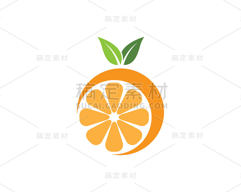 橙色标志模板