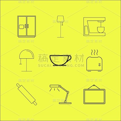 家电线形图标集