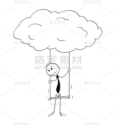 商人创意个性概念漫画