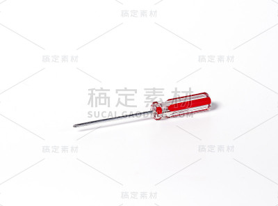 红色手柄的螺丝刀隔离