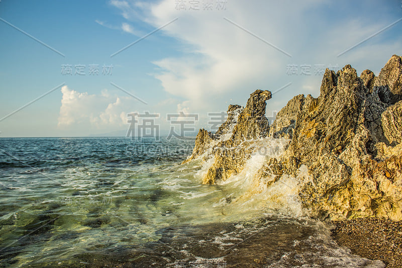 地中海夏季假期天气景观墙纸或横幅