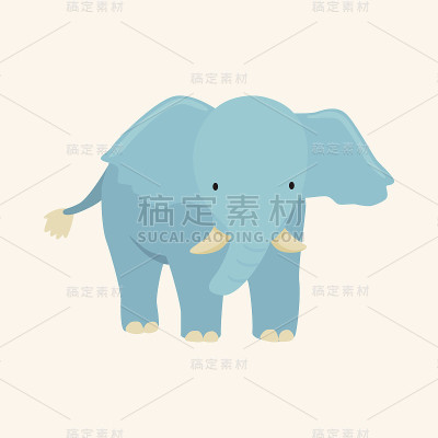 动物大象卡通主题元素