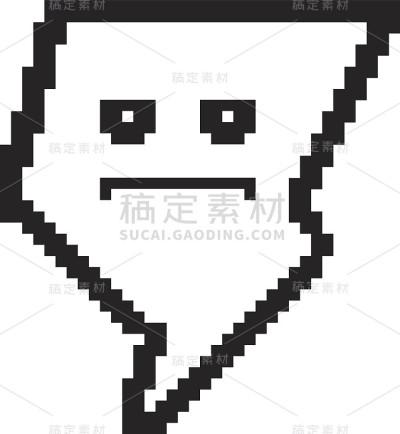 严肃的8位卡通闪电