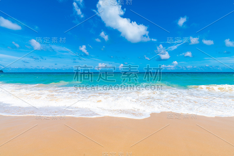 海浪海滩晴天安达曼海