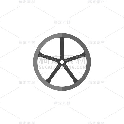 平面图标-自行车车轮