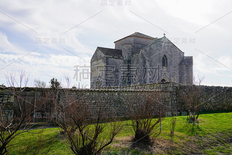 圣拉德贡中世纪古代教堂在塔尔蒙-sur- gironde Charente海事法国