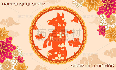 恭贺新禧，以花为背景