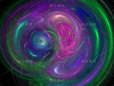 黑色上的数字分形