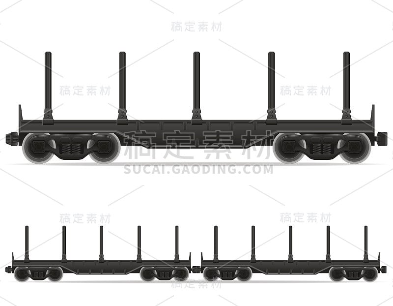 铁路车厢列车矢量图