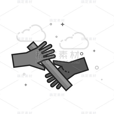 平坦的灰度图标-中继运行