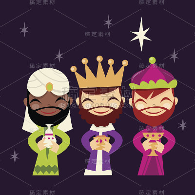 复古可爱三王