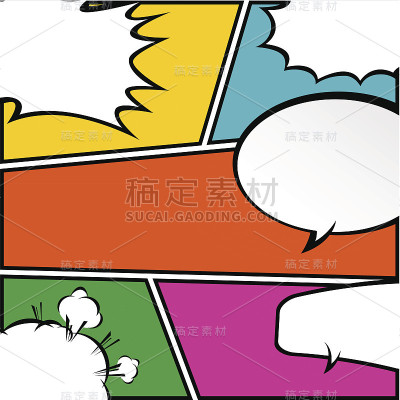 漫画模板向量