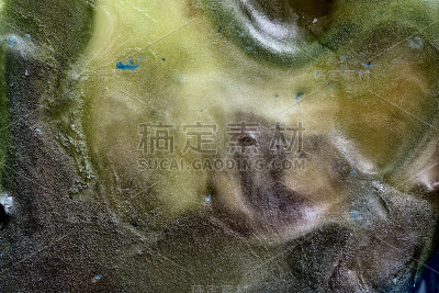 干燥溶解蜡抽象形式宏观特写