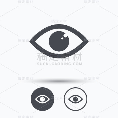 眼睛图标。眼球的视觉符号。