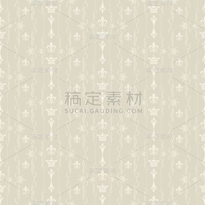 复古墙纸-无缝图案-复古