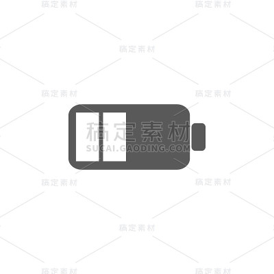 低电池图标。电池矢量插图图标。