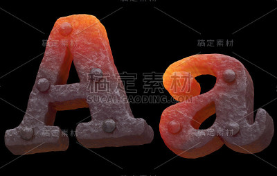 火红金属字体