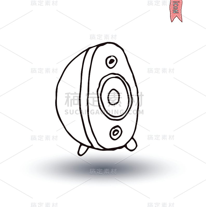 扬声器图标。矢量插图。