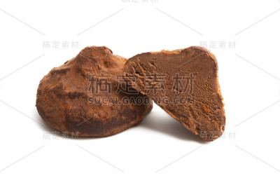 巧克力松露孤立
