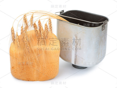 面包机里的面包带着麦穗