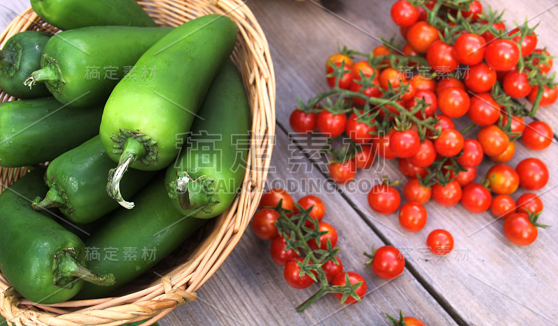 夏季蔬菜收获新鲜有机食品