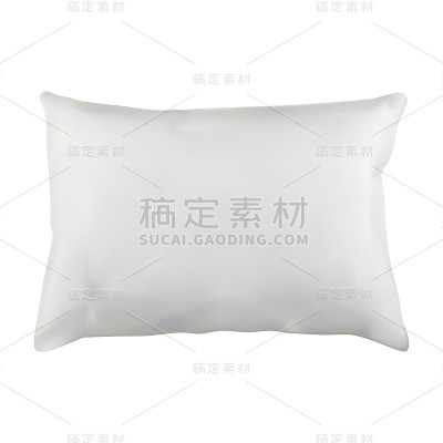 矢量现实孤立的白色矩形枕头。