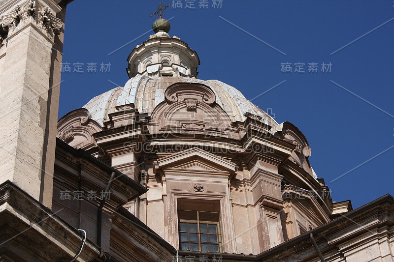 意大利罗马的圣卢卡和玛蒂娜教堂塔(Chiesa dei san Luca e Martina)