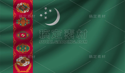 现实的旗帜，矢量插图